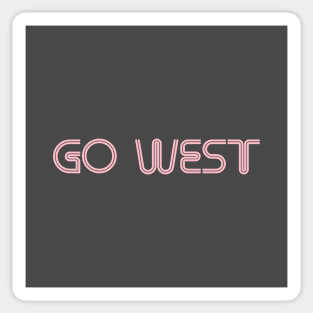 Go West, pink Sticker